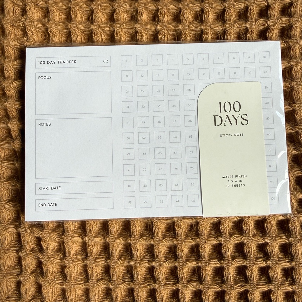 Cloth & Paper 100 Days Sticky Notepad